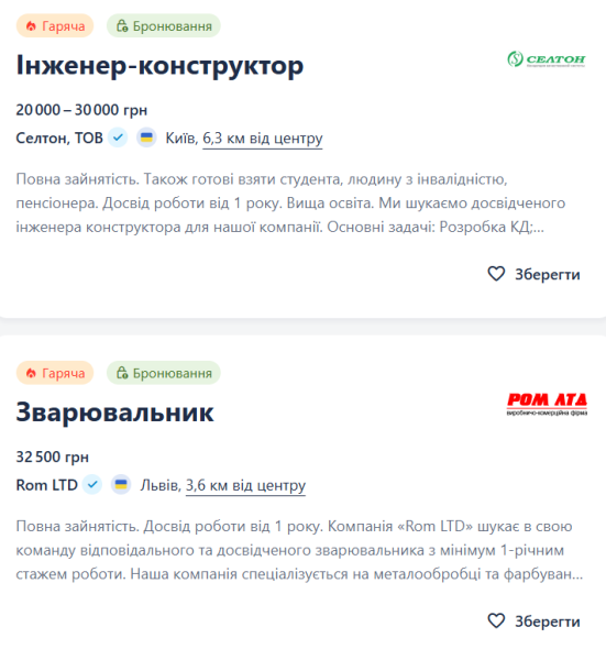 Бронювання від мобілізації дають на таких вакансіях - огляд ринку праці 2