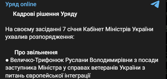 Скандал у Мінветеранів - Величко-Трифонюк звільнили через приниження підлеглого 4
