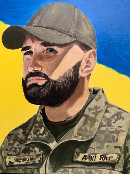 Максим Калинчук пише картини пензлем у зубах та допомагає ЗСУ 6