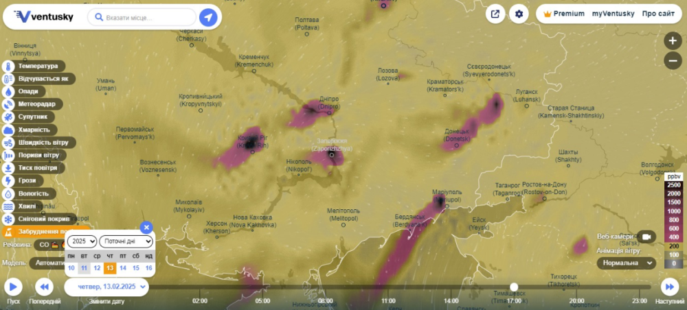Забруднення повітря в Україні від Ventusky фейкове - чому фіксують неіснуючі викиди, що відомо 5