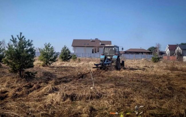 Пожежа через випалювання сухостою поставила в небезпеку дітей в Київській області 1