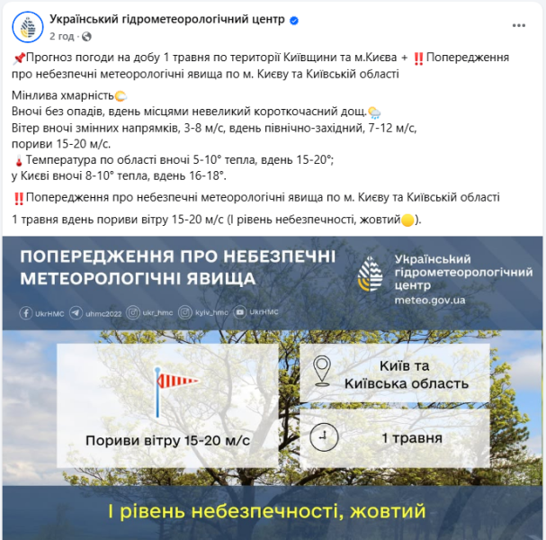 Найбільший прапор України в Києві приспускають 1 травня через прогноз погоди - КМДА 3