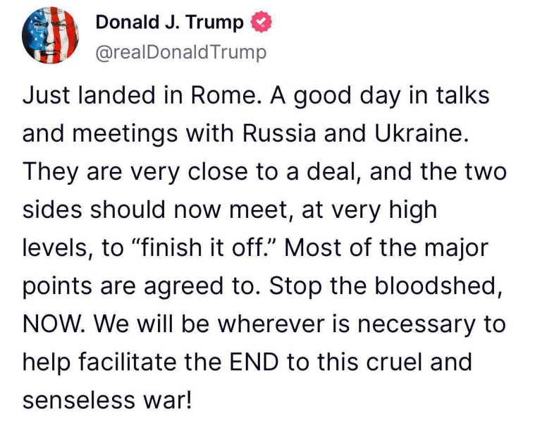 Трамп висловився про мирні домовленості між РФ і Україною 2