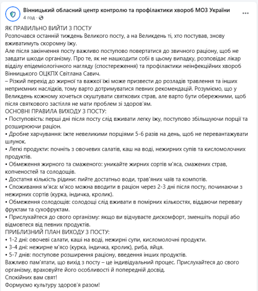 Великдень 2025 в Україні буде 20 квітня - як правильно вийти з Великого посту перед святом, схема харчування 2