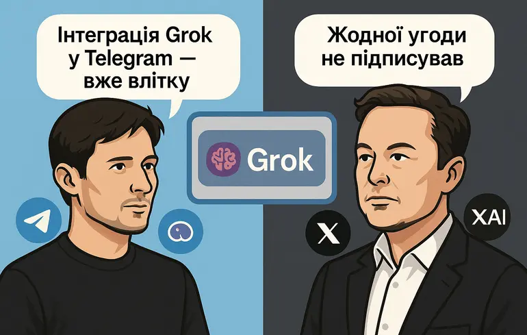 Маск і Дуров не зійшлися в показах – чи буде Grok у Telegram 1
