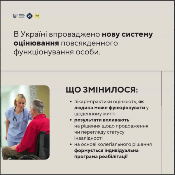 Оцінювання повсякденного функціонування з 1 квітня 2025 - хто повинен підтвердити інвалідність 2