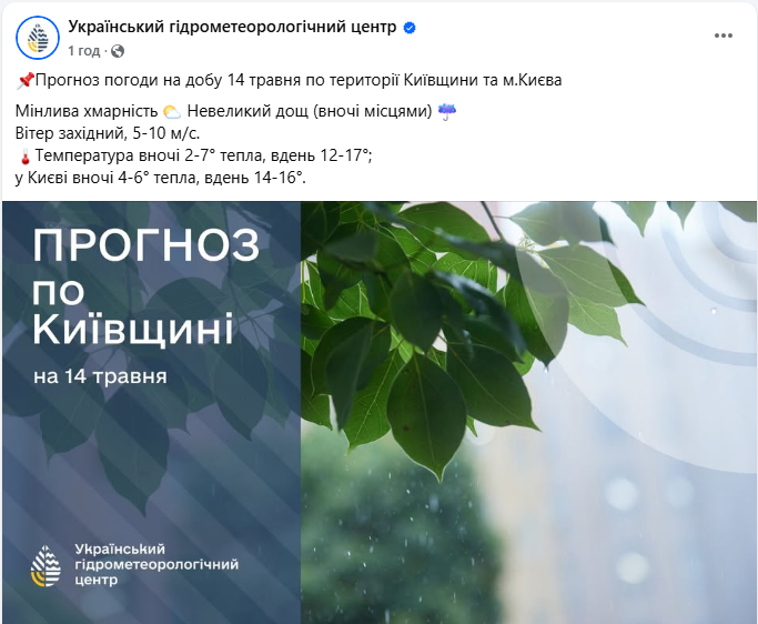 Погода в Києві та області сьогодні 13 травня несе дощ і грозу до кінця дня - прогноз 4