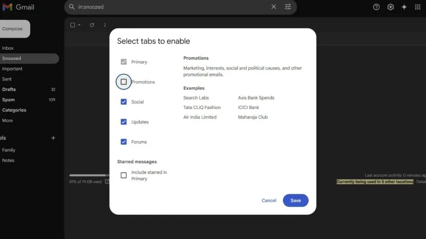 Як у Gmail відключити рекламні листи - способи 2