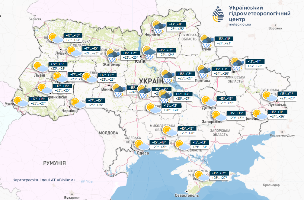 Погода в Україні на тиждень - синоптики розповіли, де буде спека 23-27 червня 3