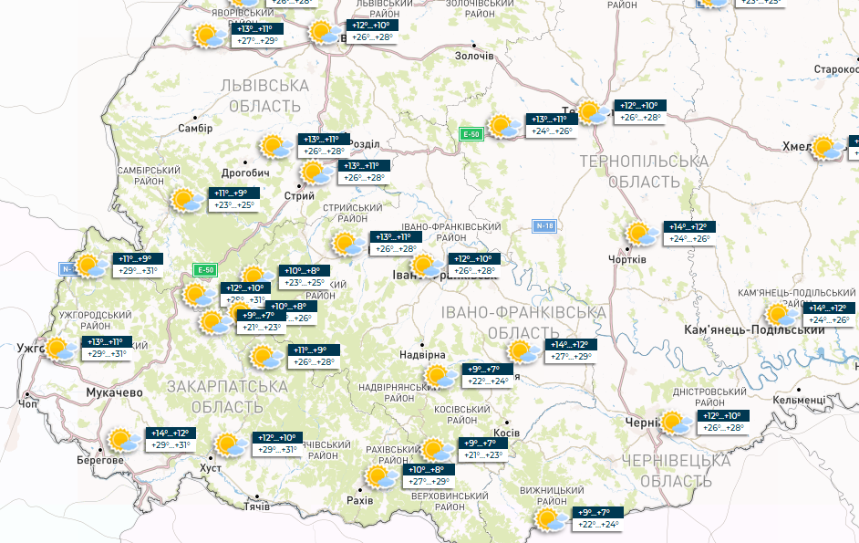 Спека в Україні буде до 35 градусів тепла у деяких містах - прогноз погоди на тиждень, карта 12