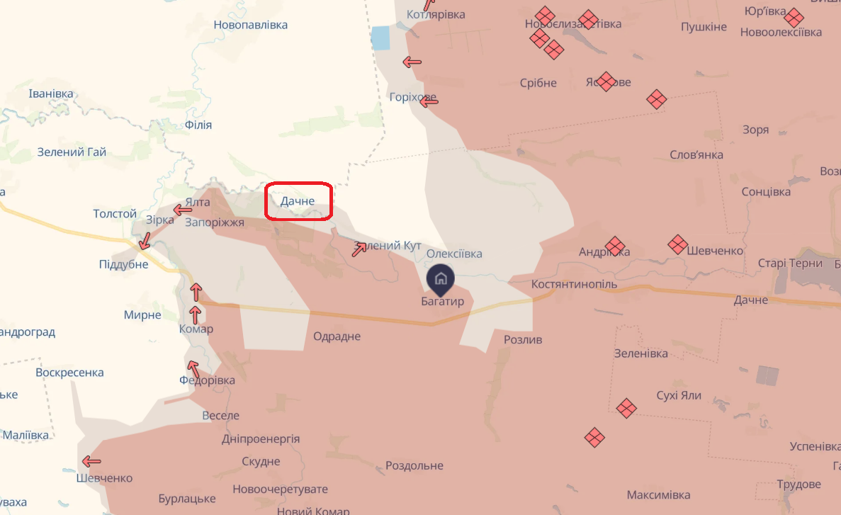 Дачне Дніпропетровської області під контролем ЗСУ - Генштаб зробив заяву 2