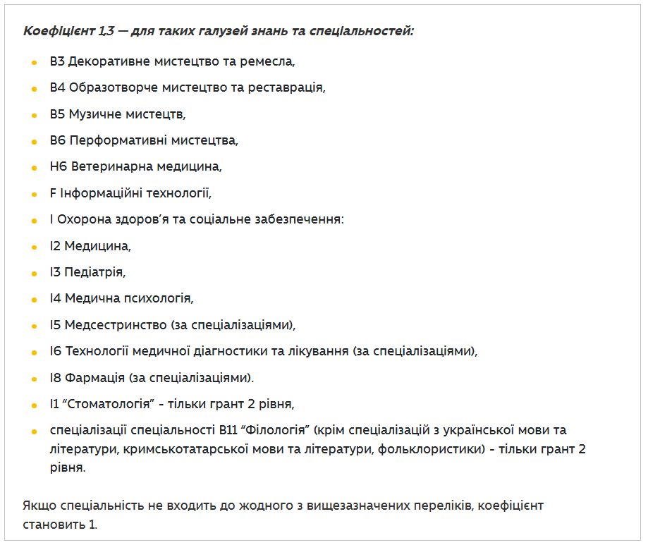 Освітні гранти 2025 для вступників і додаткові коефіцієнти оновили - що змінилось 3
