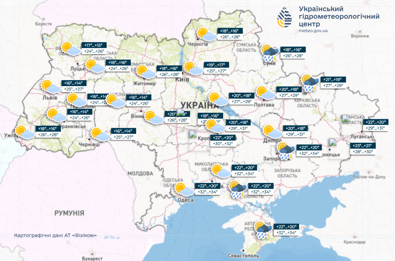 Погода на тиждень в Києві і Україні принесе тепло - де буде спека, прогноз, карта 9