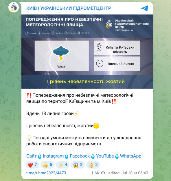 Погода в Києві та області сьогодні 18 липня несе дощ і грозу - прогноз, як підготуватись 3