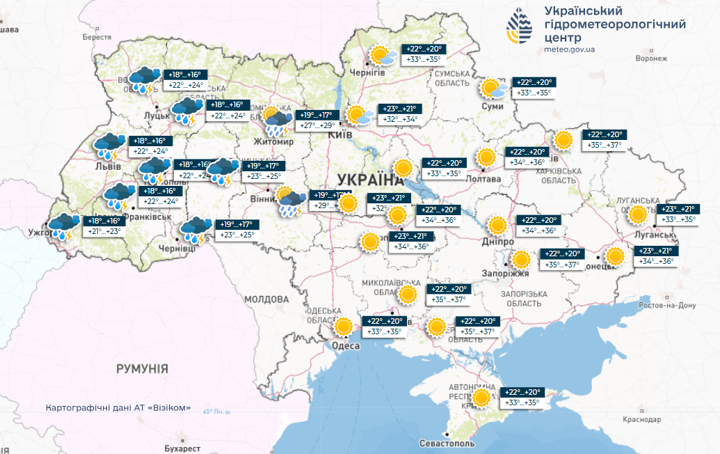 Погода в Україні на тиждень - де очікували спеки та дощів 7-11 липня 10