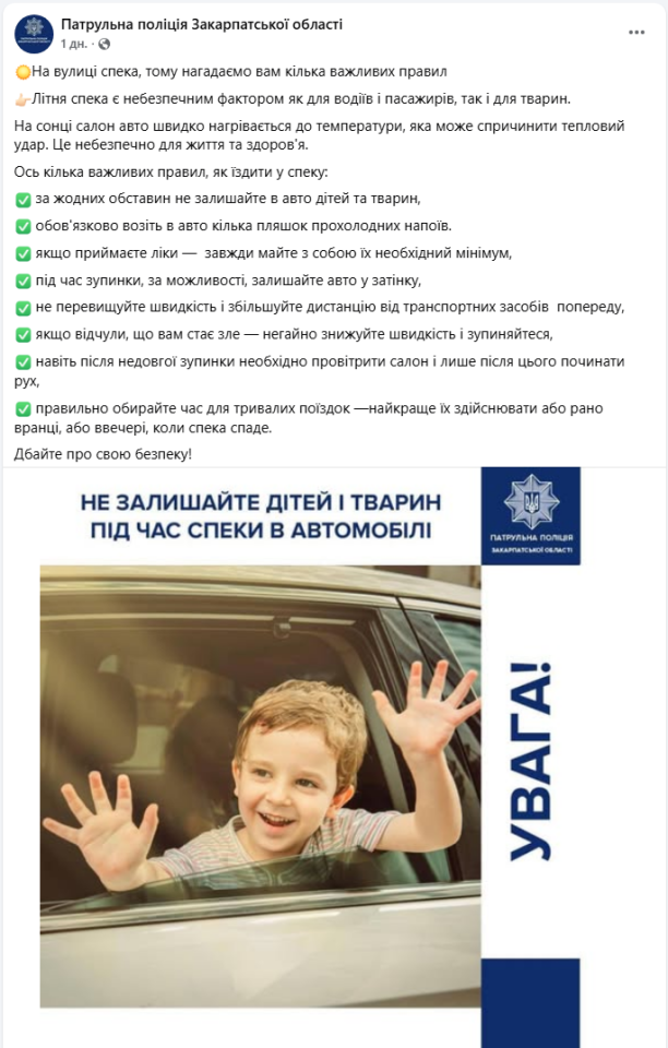 Правила їзди на авто у спеку нагадала водіям поліція - як уникнути теплового удару і ДТП 4