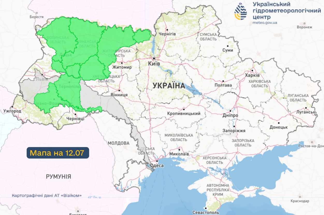 Рівень води в річках України може піднятись через погоду, сильний дощ і паводок - прогноз, карта 3