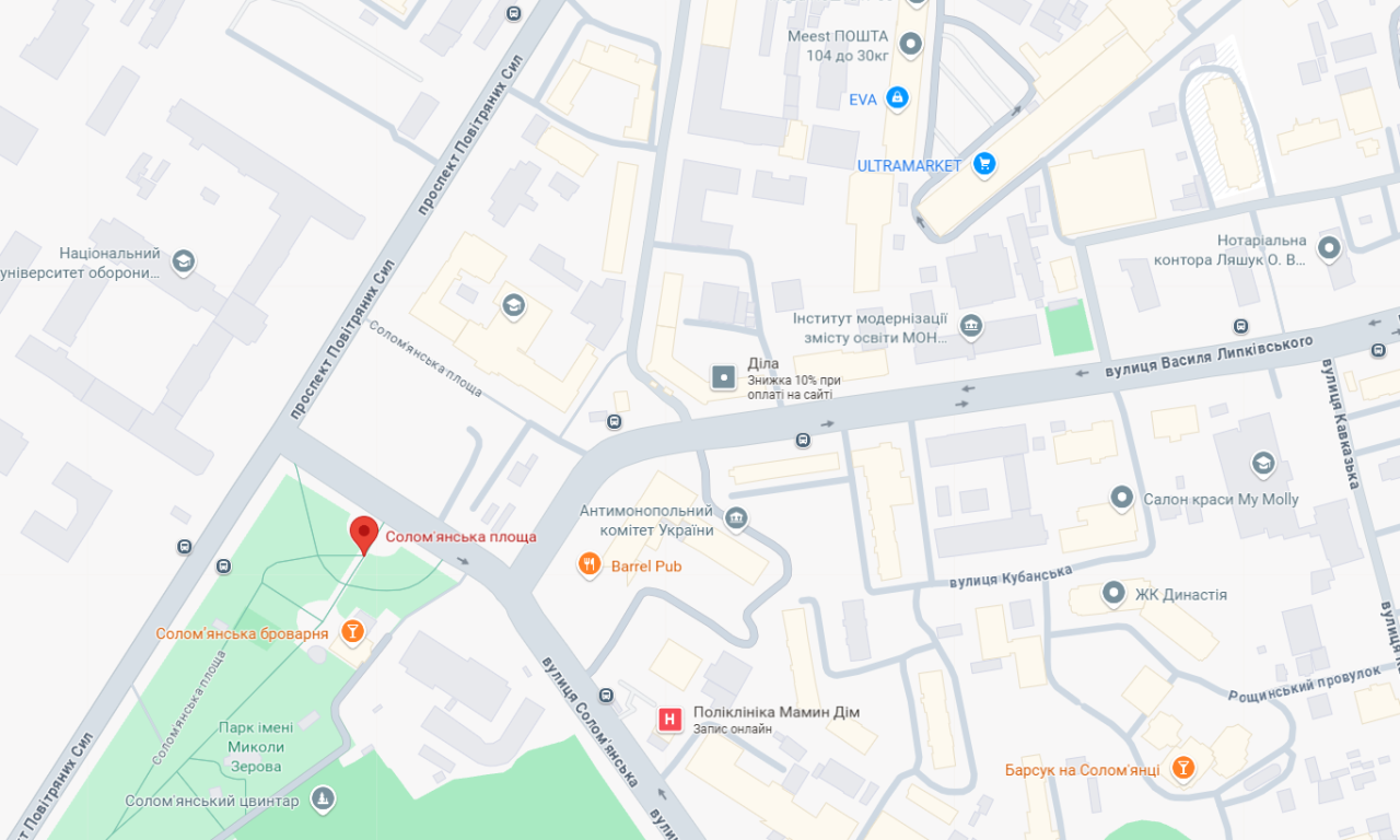 Солом'янська площа в Києві закрита для транспорту частково ввечері - час обмеження руху 3