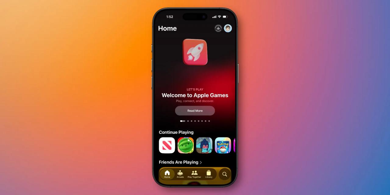 В iOS 26 з'являться додатки Apple Games і Preview 2