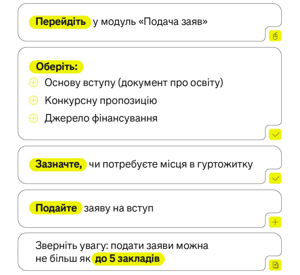 Вступ 2025 до профтеху або ПТУ онлайн через електронний кабінет - як подати заяву, інструкція 5