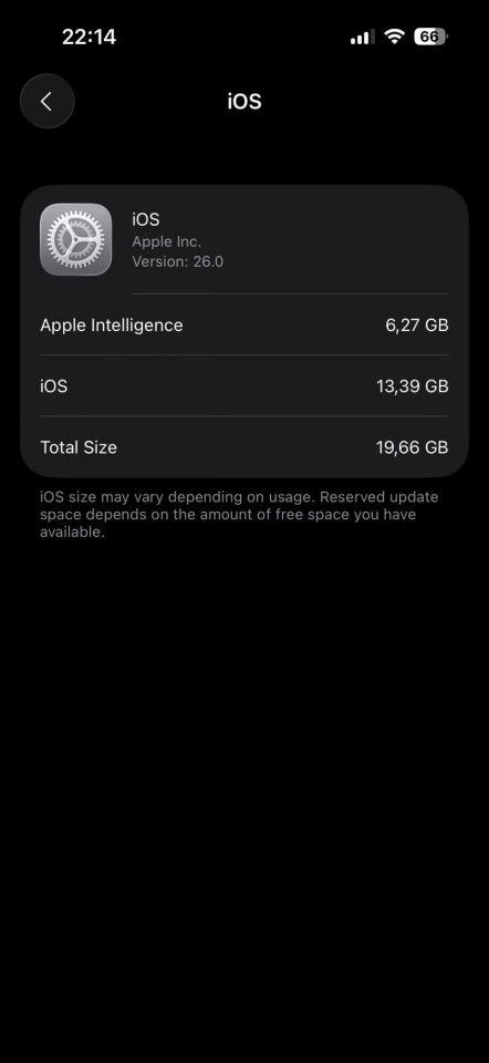Бета-версія iOS 26 - скільки насправді важить 3