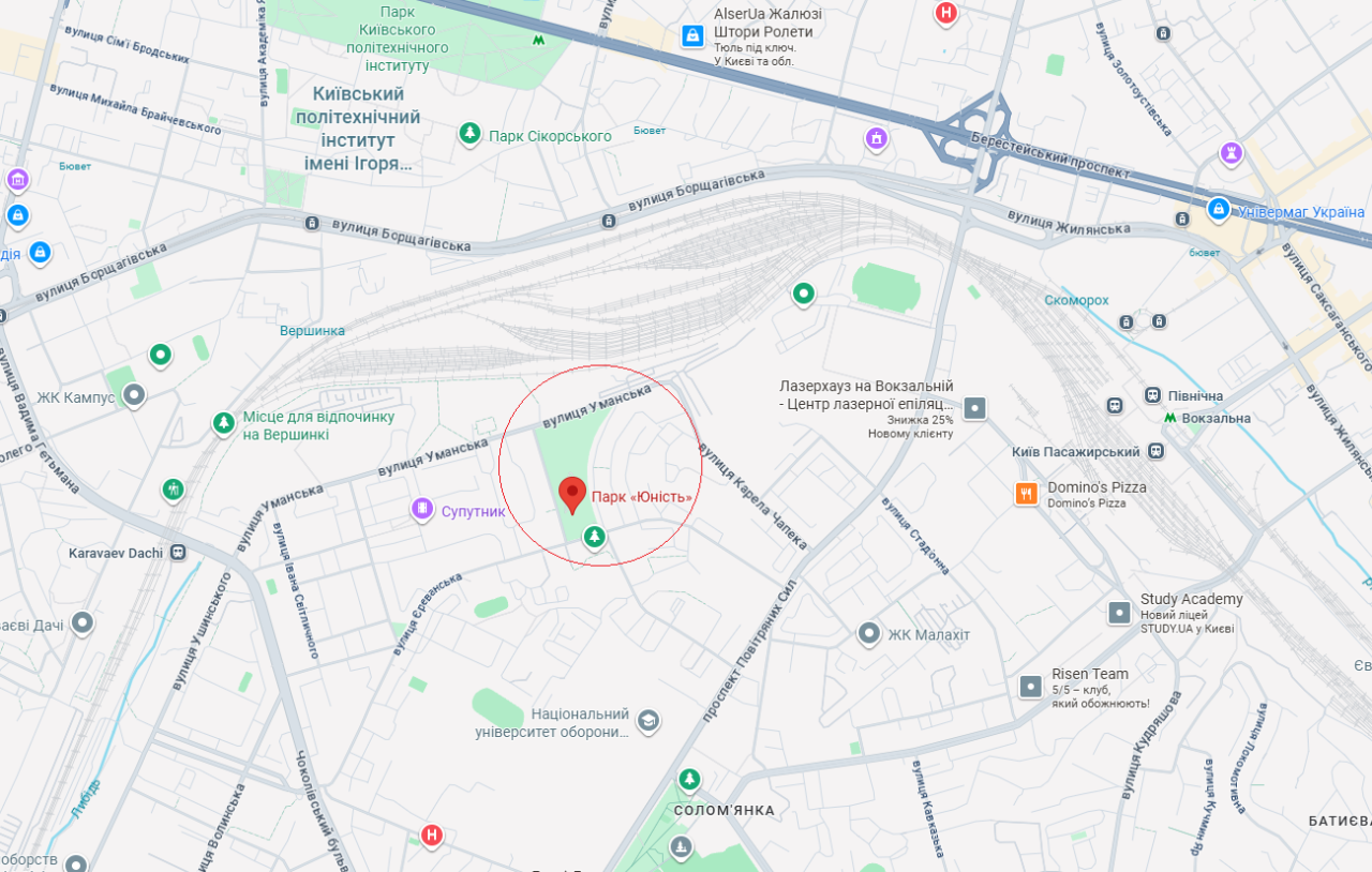 Парк Юність у Солом'янському районі Києва можуть перейменувати на честь режисера Параджанова 6