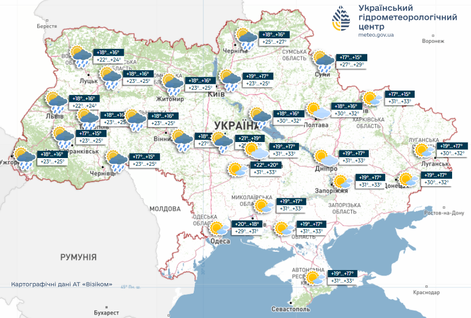 Погода в Україні на тиждень - які області підмочать дощі 18-22 серпня 12