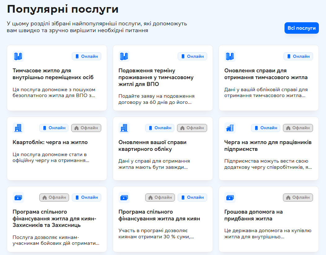 Квартирний облік додали на Портал послуг Києва онлайн - які програми, черга на житло, ВПО 6