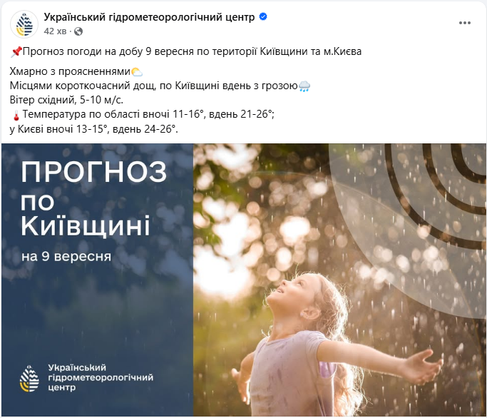 Погода в Києві і області сьогодні несе небезпечні метеорологічні явища - коли гроза, 8 вересня 7