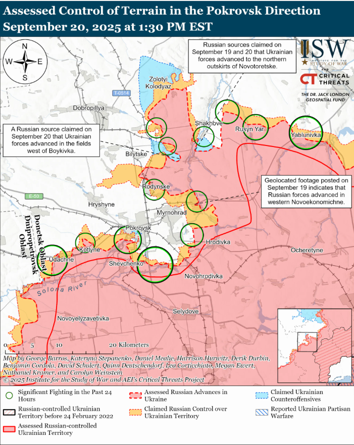 Ситуація на фронті 20 вересня - ISW повідомляє про марні зусилля РФ під Покровськом 10