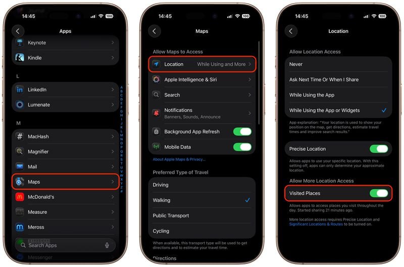 Apple Maps - як вимкнути функцію відстеження 6