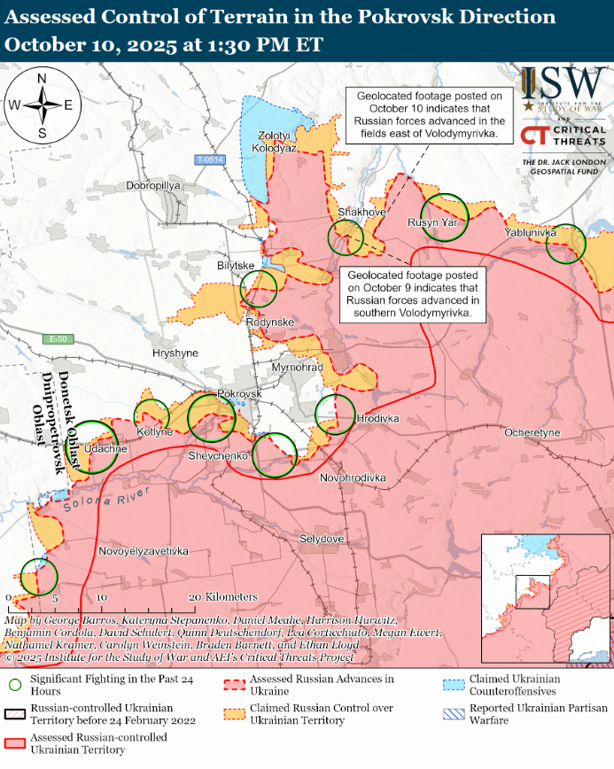 Ситуація на фронті 10 жовтня, - ISW 6