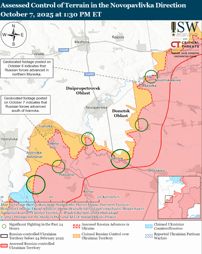 Ситуація на фронті 7 жовтня - ISW 13