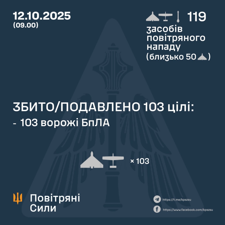 Скільки дронів Росія запустила 12 жовтня - дані від Повітряних сил 2