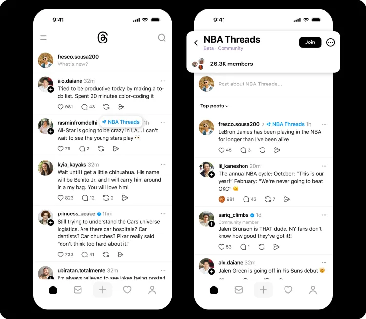 У Threads з'явилися спільноти за інтересами 2