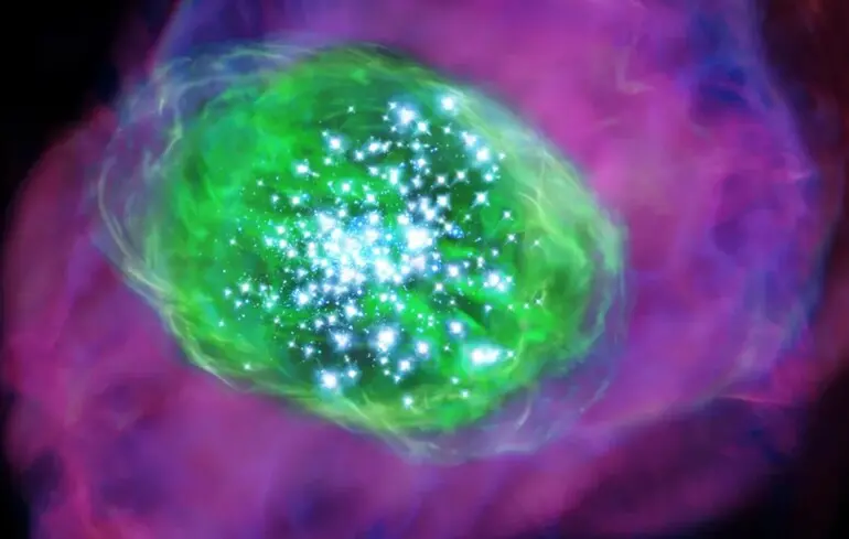 Галактика-немовля влаштувала істерику в ранньому Всесвіті - що побачив телескоп Джеймс Вебб - фото 1