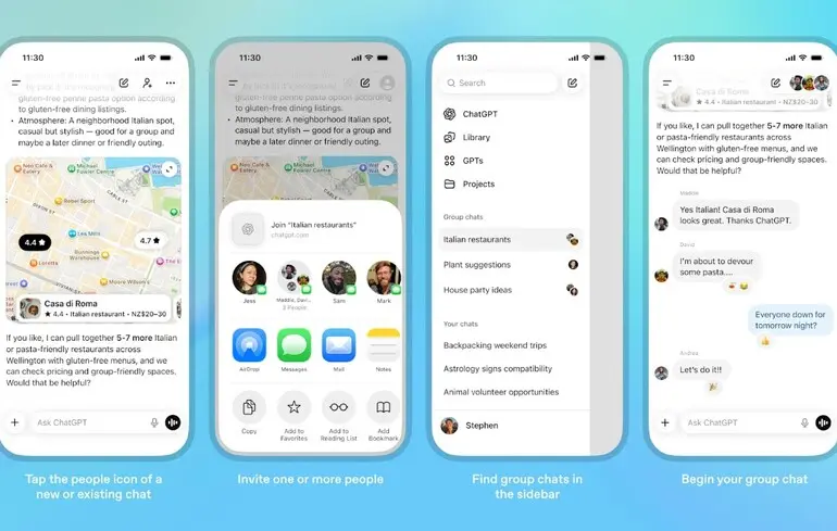 Групові чати в ChatGPT для всіх користувачів - OpenAI додала нову функцію в чат-бот - новини технологій 1