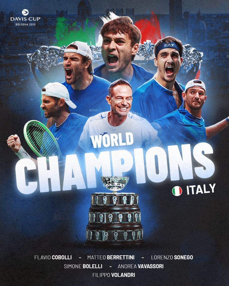 Кубок Девіса, фінал - Італія без Сіннера перемогла Іспанію без Алькараса 2