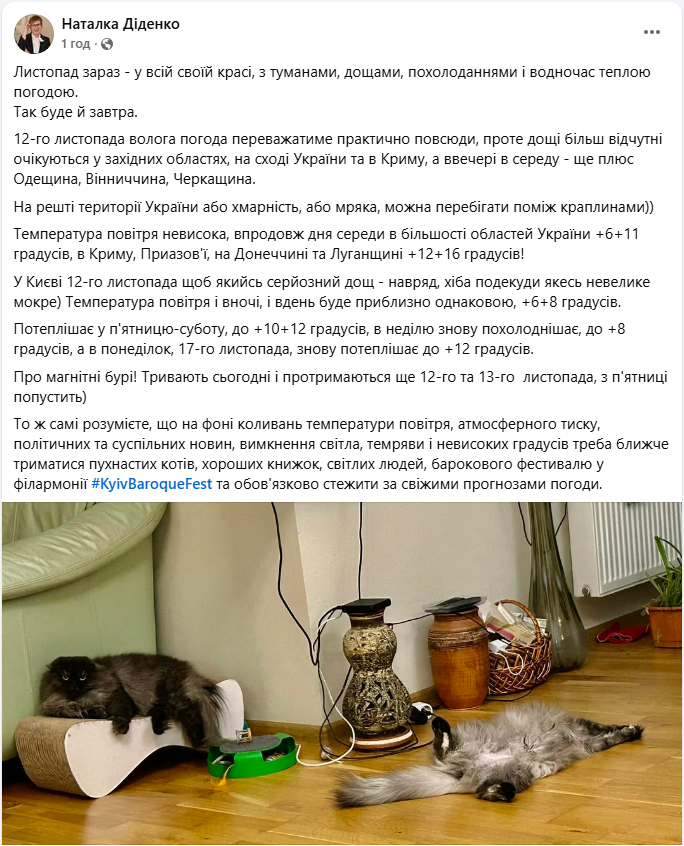 Погода в Україні і Києві завтра несе опади, вологу й магнітні бурі - де буде дощ, прогноз, Діденко 2