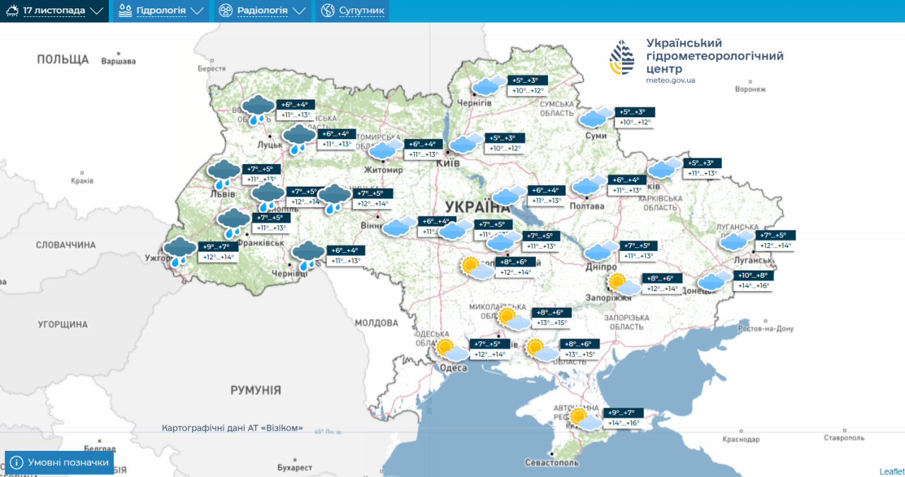 Погода в Україні наступного тижня - карти Укргідрометцентру Погода в Україні наступного тижня - карти Укргідрометцентру 2