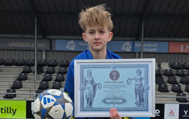 11 річний Андрій Панів встановив світовий рекорд з жонглювання м'ячем 1