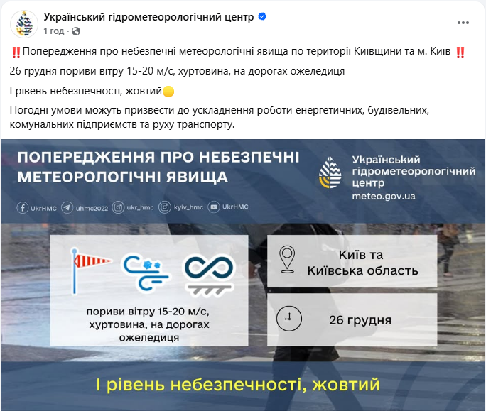 Погода в Україні і Києві завтра 26 грудня несе пориви вітру, сніг і ожеледицю - де хуртовина, прогноз 4