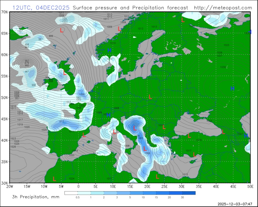 Погода в Україні і Києві завтра 4 грудня залежить від антициклону - коли похолодання і дощі, прогноз 2