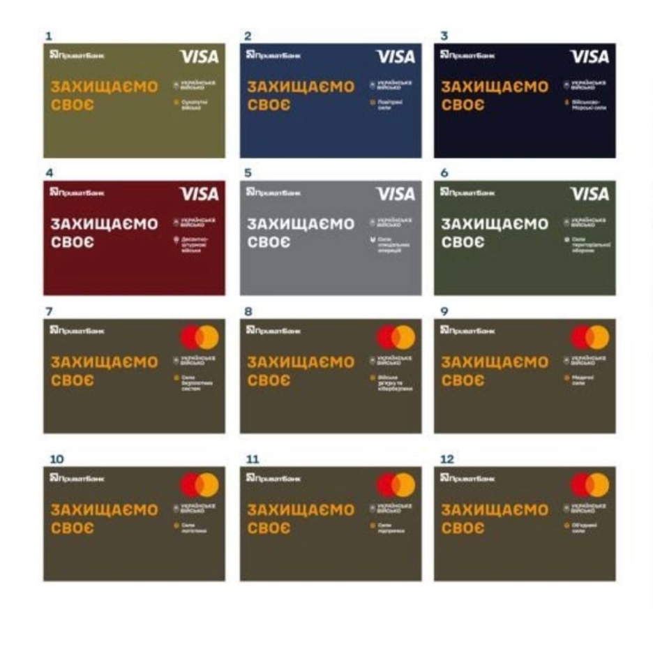 ПриватБанк представив спеціальні скіни для банківських карток 3