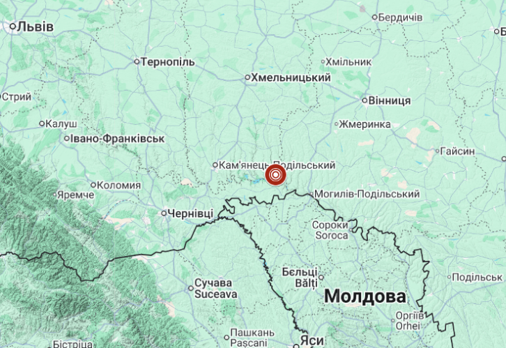 Землетрус в Україні 15 грудня 2025 стався зранку в Чернівецькій області - карта, магнітуда 4