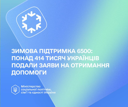 Зимова підтримка 6500 - при погодженні заявки гроші надійдіть протягом 10 днів 2