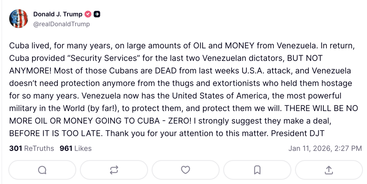 Трамп заявив, що Куба не отримуватиме нафту - президент США погрожує Гавані 2