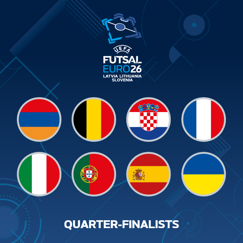 Україна Франція та інші на Євро-2026 з футзалу - повний розклад чвертьфіналу Україна Франція та інші на Євро-2026 з футзалу - повний розклад чвертьфіналу 2