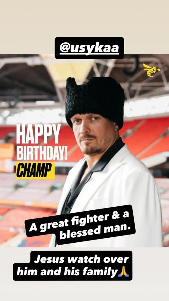 Усик від Ф'юрі отримав привітання з днем народження - що побажав британець 2