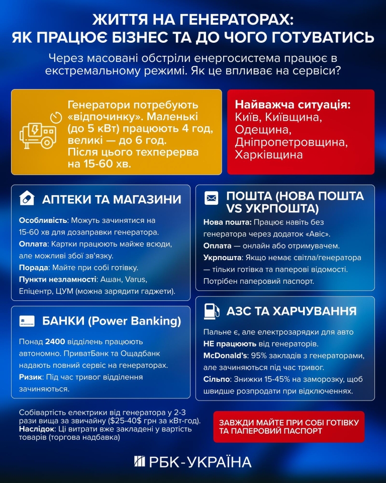 Відключення світла в Україні та Києві - як бізнес виживає на генераторах 2